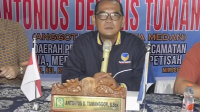 Sosialisasikan Perda Sampah, Antonius Tumanggor Ajak Warga Medan Helvetia Cegah Banjir